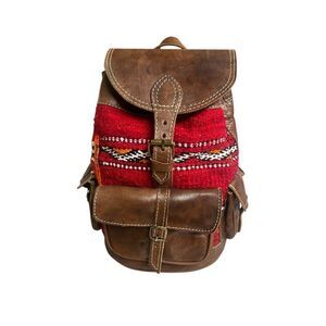 Moroccan leather backpack boho unisex